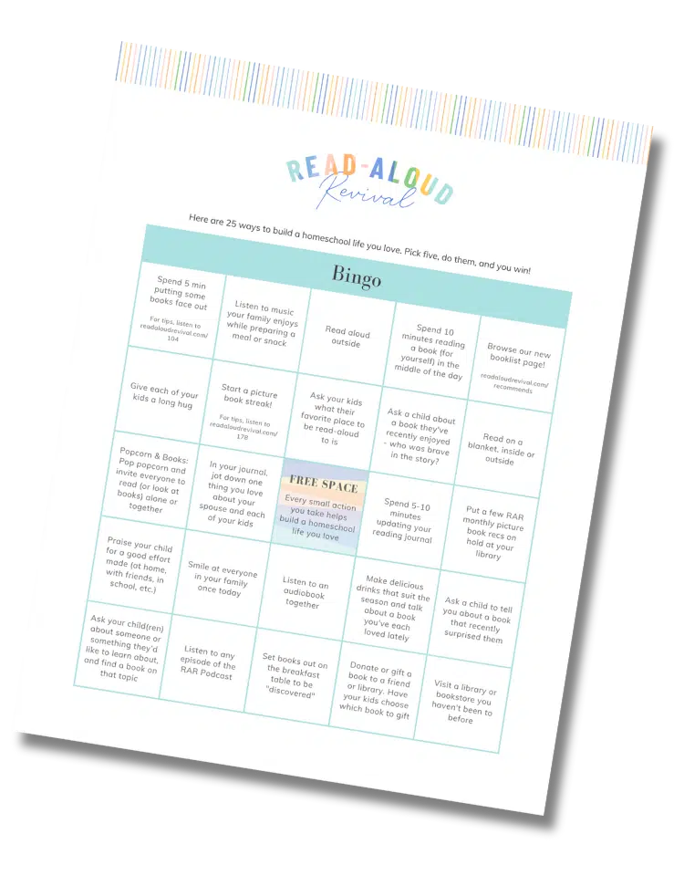 homeschool-bingo-card - Read-Aloud Revival ® with Sarah Mackenzie