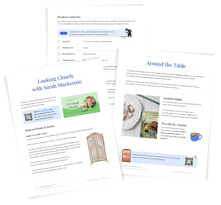 sample-pages-family-book-club-guides - Read-Aloud Revival ® with Sarah Mackenzie 3 sample pages from a Family Book Club Guide